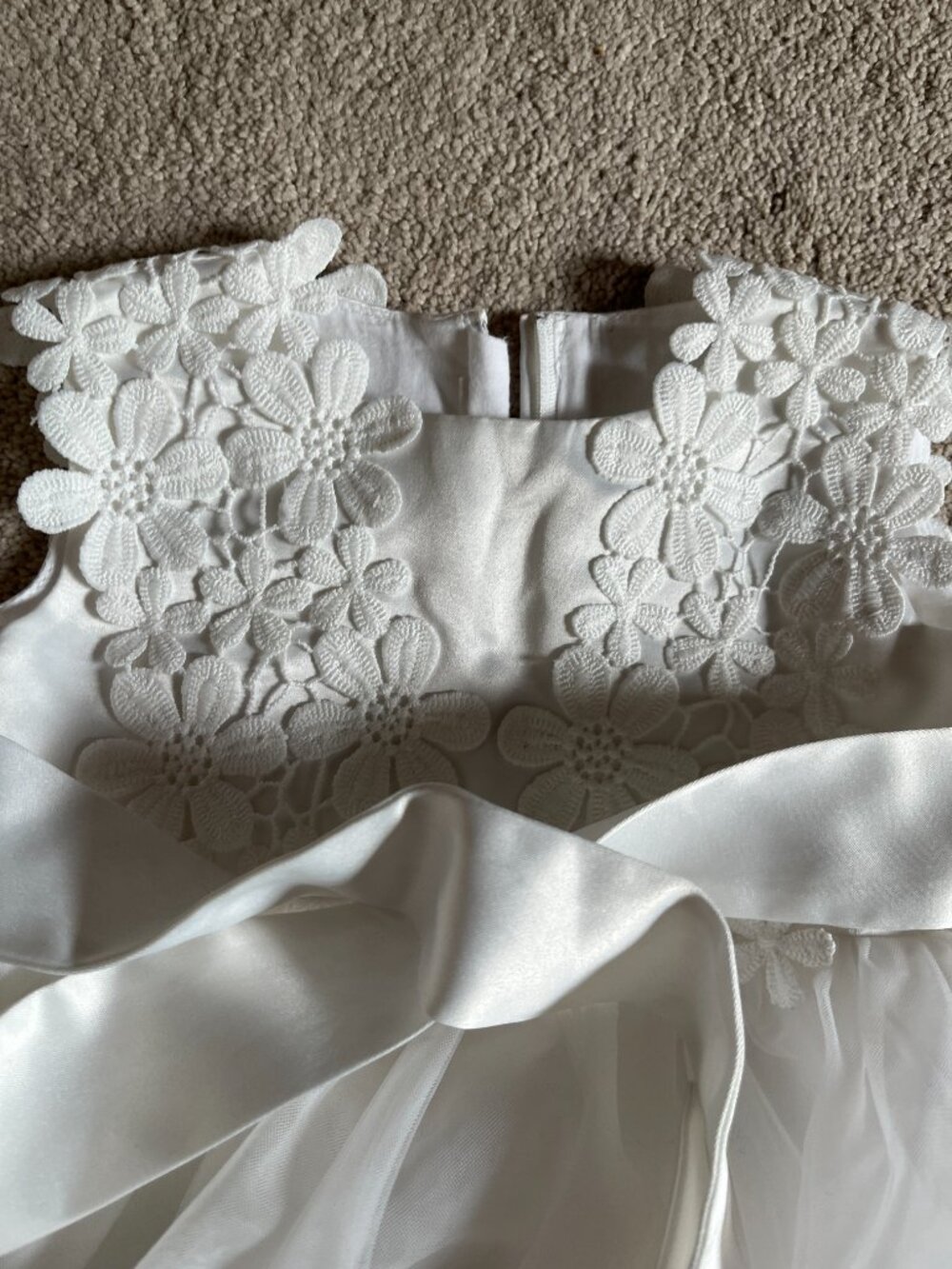 White Lace Tulle Dress  (Size 2T - worn once) - Picture 7 of 7